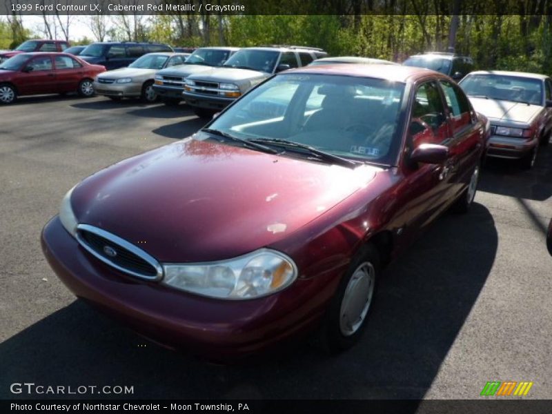 Cabernet Red Metallic / Graystone 1999 Ford Contour LX