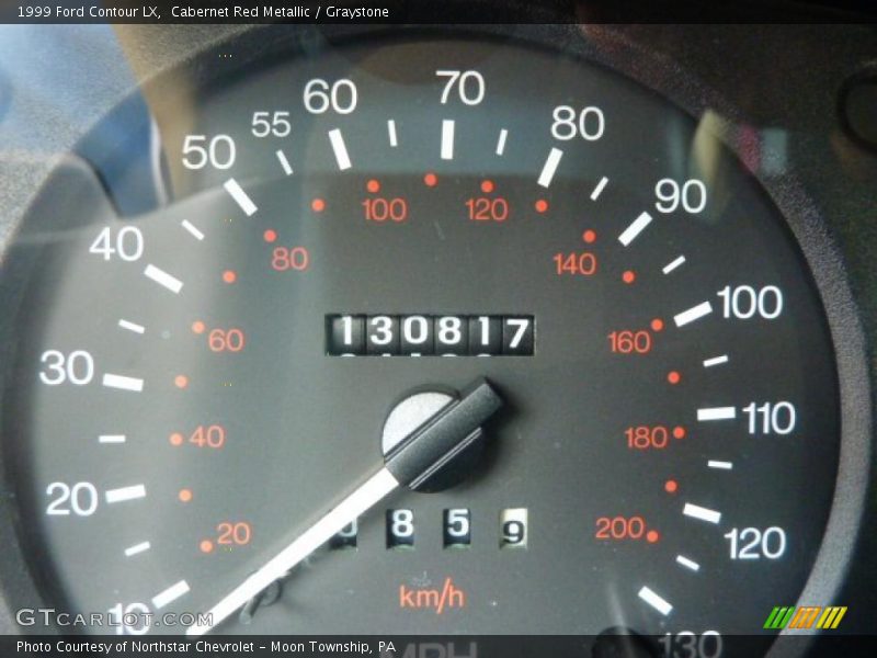 Cabernet Red Metallic / Graystone 1999 Ford Contour LX