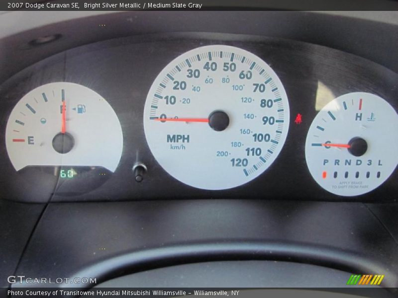 Bright Silver Metallic / Medium Slate Gray 2007 Dodge Caravan SE