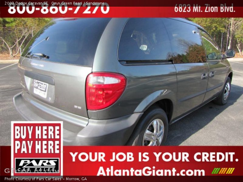Onyx Green Pearl / Sandstone 2003 Dodge Caravan SE