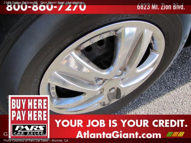 Onyx Green Pearl / Sandstone 2003 Dodge Caravan SE