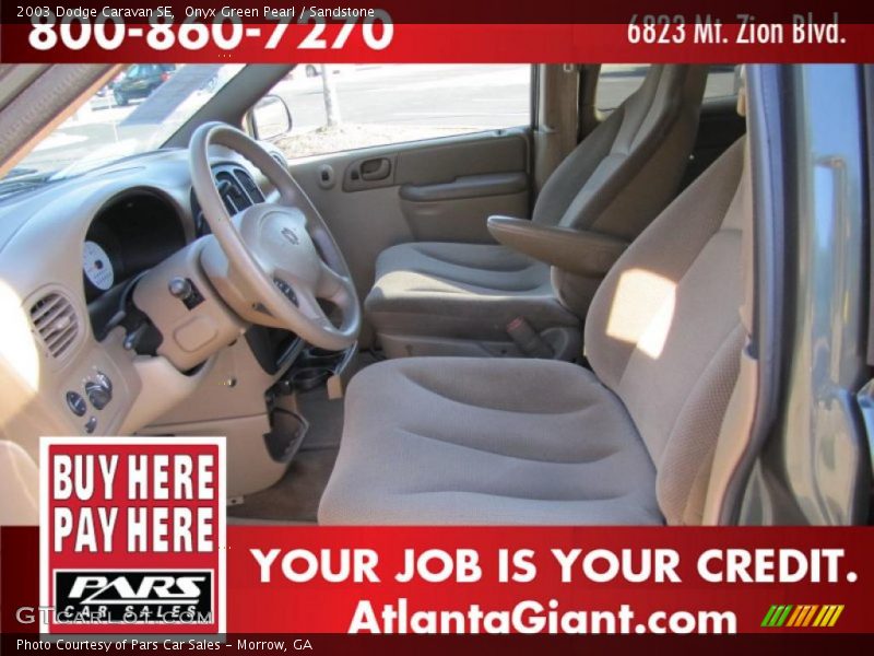 Onyx Green Pearl / Sandstone 2003 Dodge Caravan SE