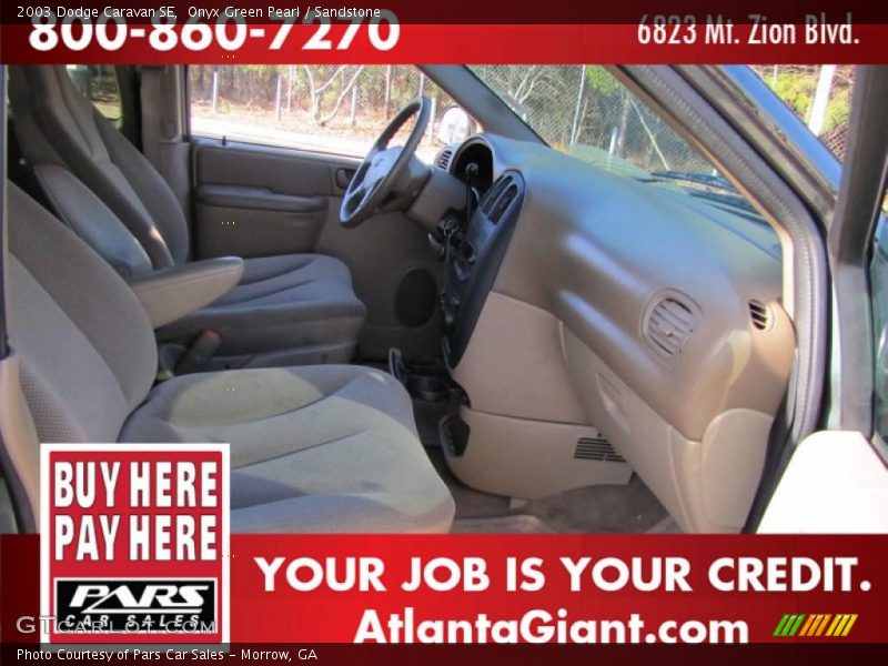 Onyx Green Pearl / Sandstone 2003 Dodge Caravan SE