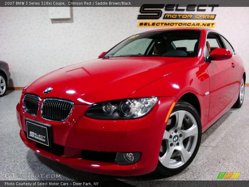 Crimson Red / Saddle Brown/Black 2007 BMW 3 Series 328xi Coupe
