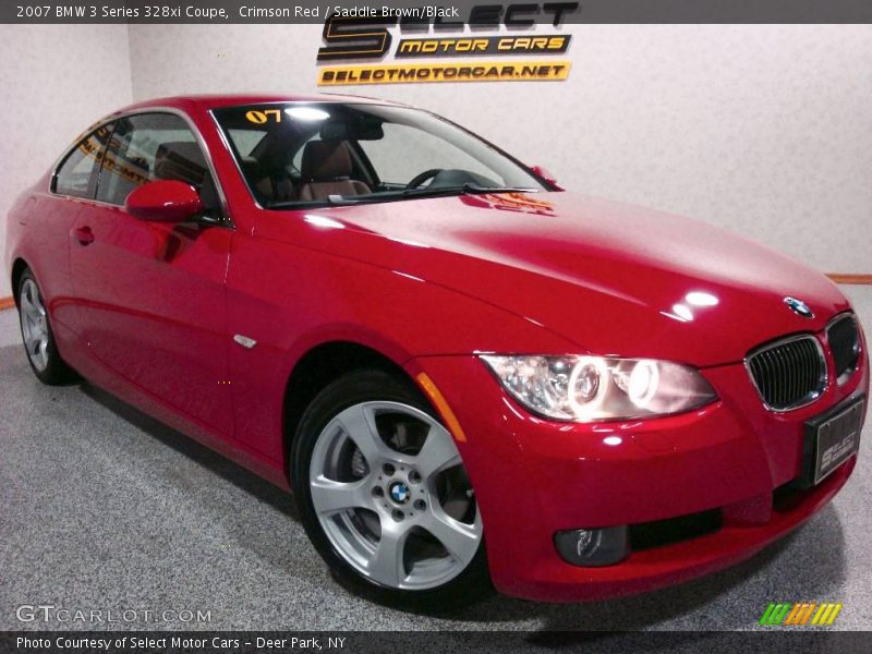 Crimson Red / Saddle Brown/Black 2007 BMW 3 Series 328xi Coupe