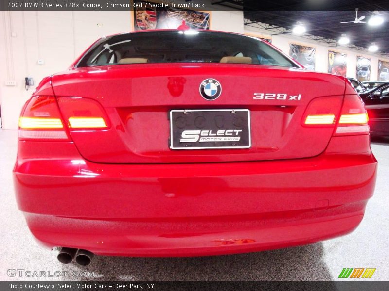 Crimson Red / Saddle Brown/Black 2007 BMW 3 Series 328xi Coupe