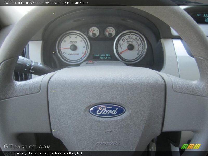 White Suede / Medium Stone 2011 Ford Focus S Sedan