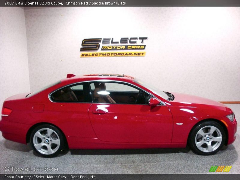 Crimson Red / Saddle Brown/Black 2007 BMW 3 Series 328xi Coupe