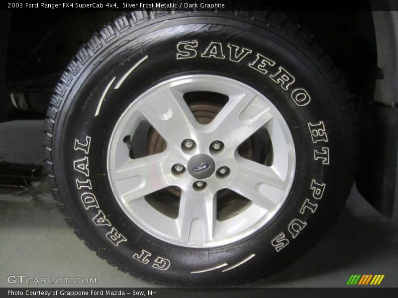 Silver Frost Metallic / Dark Graphite 2003 Ford Ranger FX4 SuperCab 4x4