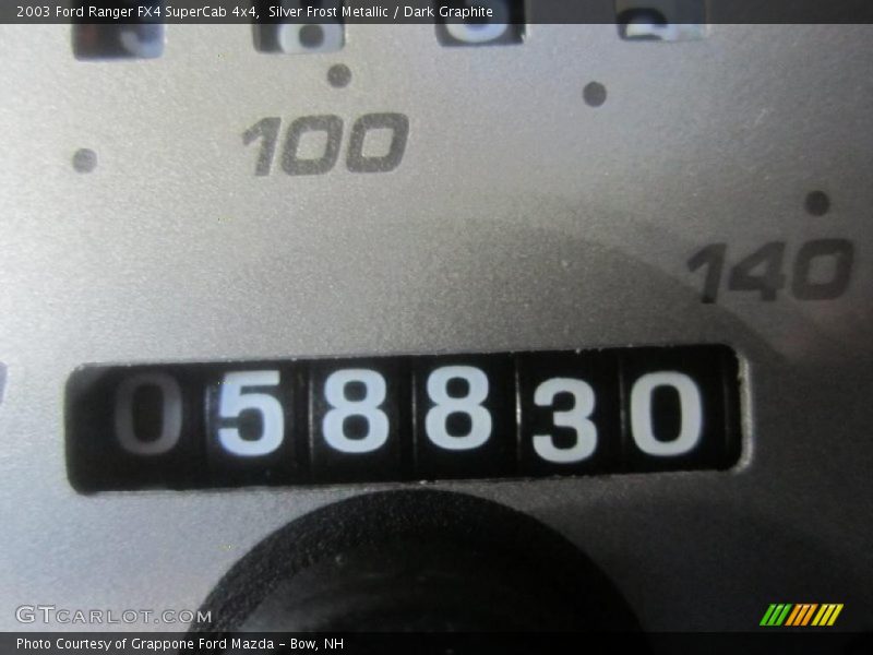 Silver Frost Metallic / Dark Graphite 2003 Ford Ranger FX4 SuperCab 4x4