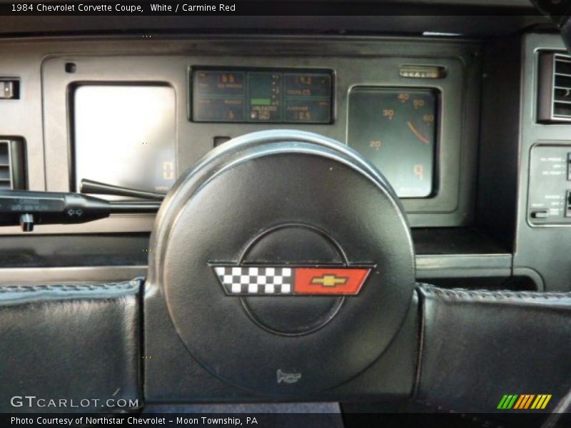 White / Carmine Red 1984 Chevrolet Corvette Coupe