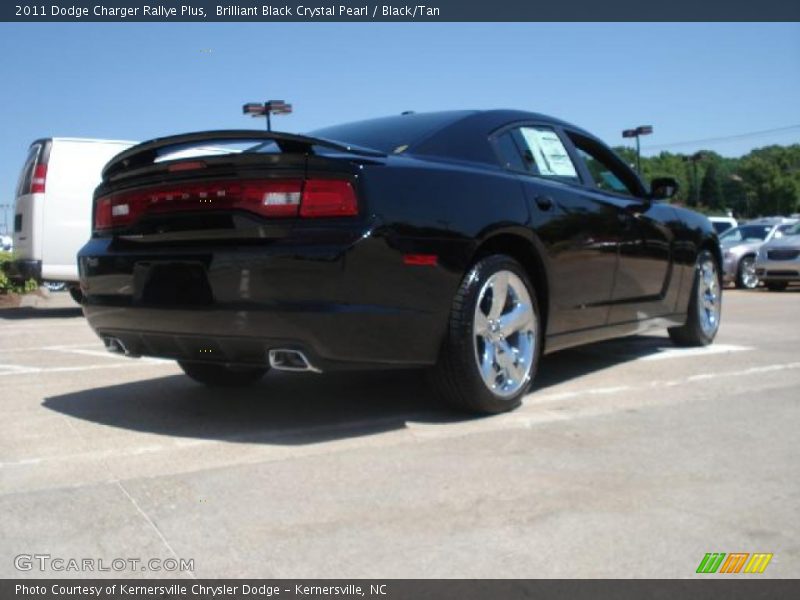Brilliant Black Crystal Pearl / Black/Tan 2011 Dodge Charger Rallye Plus