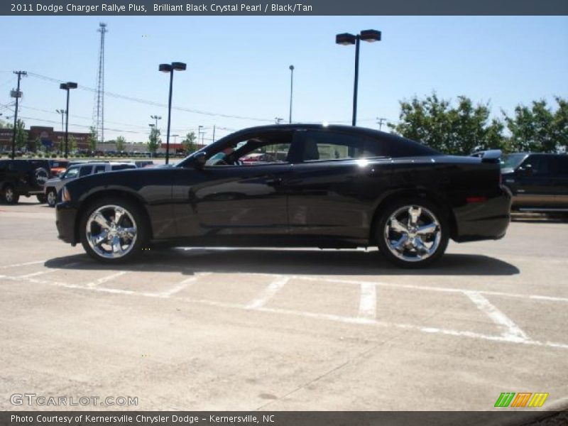 Brilliant Black Crystal Pearl / Black/Tan 2011 Dodge Charger Rallye Plus