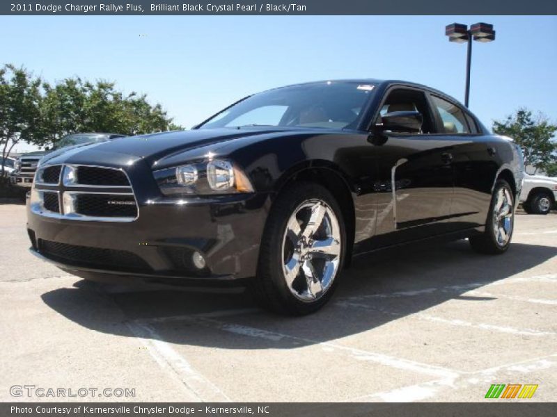 Brilliant Black Crystal Pearl / Black/Tan 2011 Dodge Charger Rallye Plus