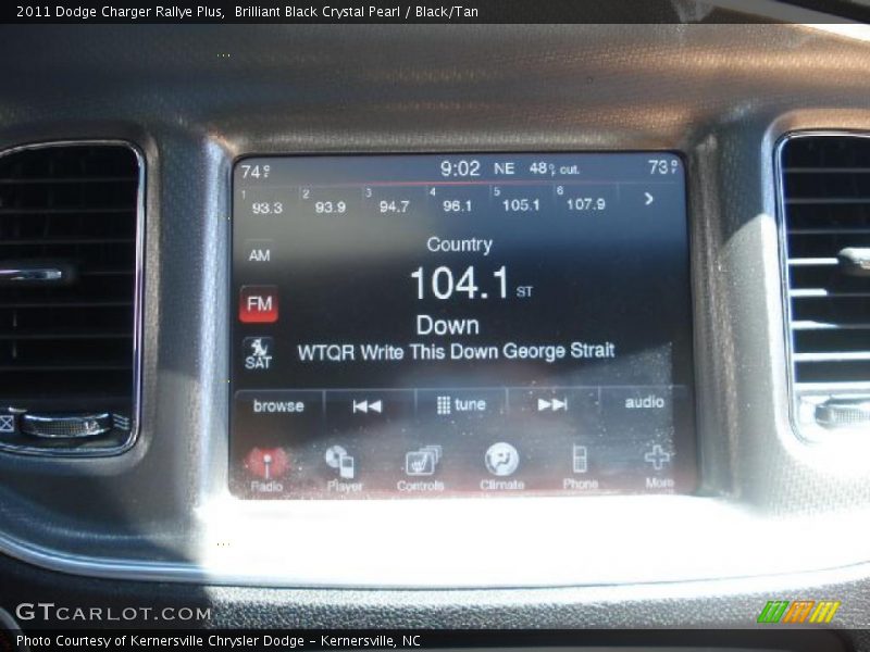 Brilliant Black Crystal Pearl / Black/Tan 2011 Dodge Charger Rallye Plus