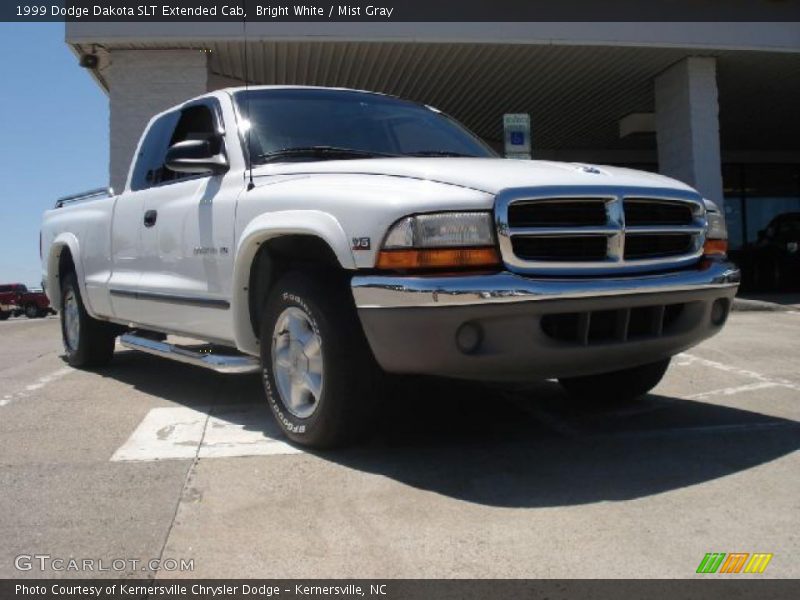 Bright White / Mist Gray 1999 Dodge Dakota SLT Extended Cab