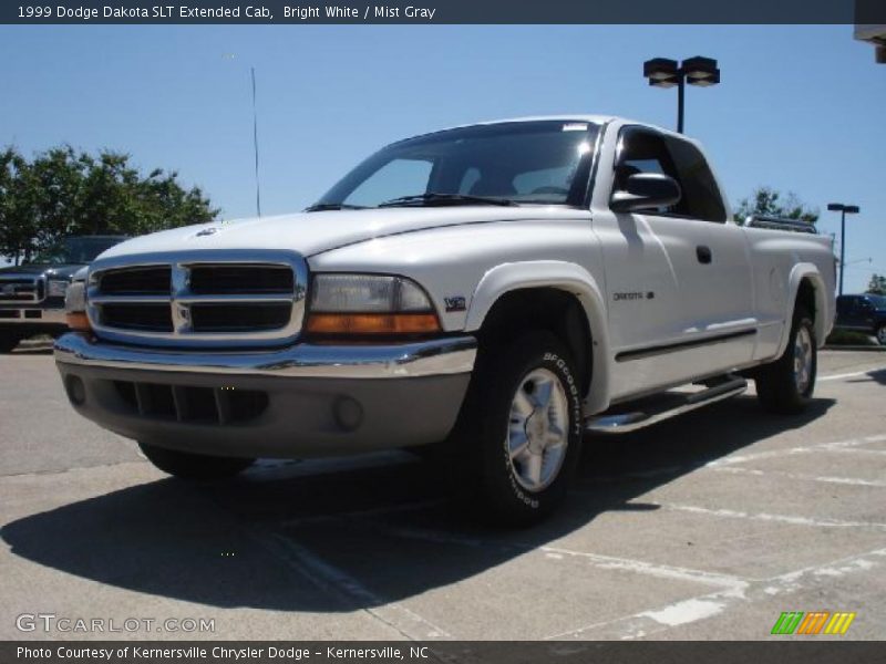 Bright White / Mist Gray 1999 Dodge Dakota SLT Extended Cab