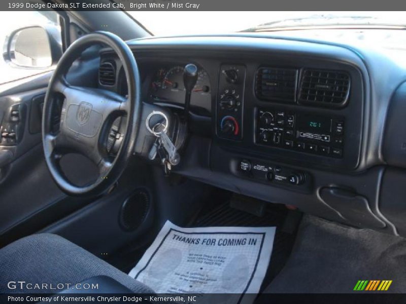 Bright White / Mist Gray 1999 Dodge Dakota SLT Extended Cab