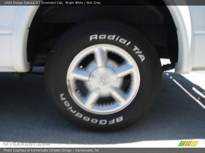 Bright White / Mist Gray 1999 Dodge Dakota SLT Extended Cab