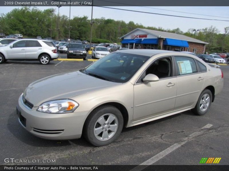 Gold Mist Metallic / Gray 2009 Chevrolet Impala LT