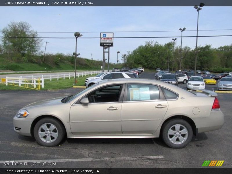 Gold Mist Metallic / Gray 2009 Chevrolet Impala LT