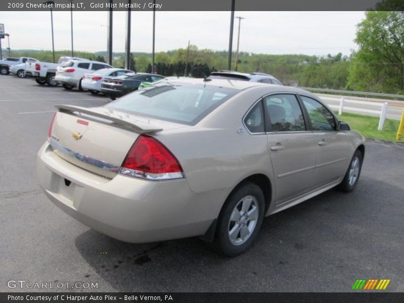 Gold Mist Metallic / Gray 2009 Chevrolet Impala LT