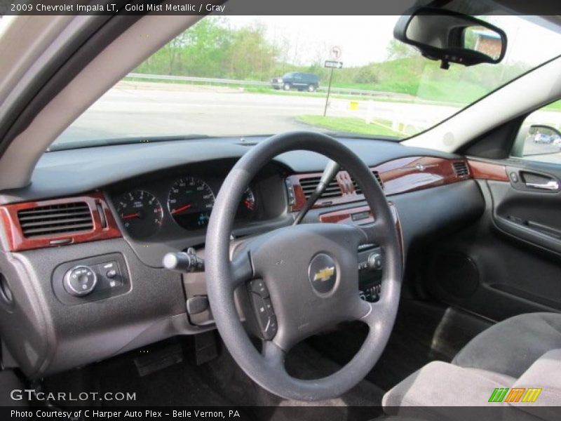 Gold Mist Metallic / Gray 2009 Chevrolet Impala LT