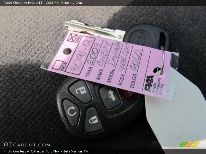 Gold Mist Metallic / Gray 2009 Chevrolet Impala LT