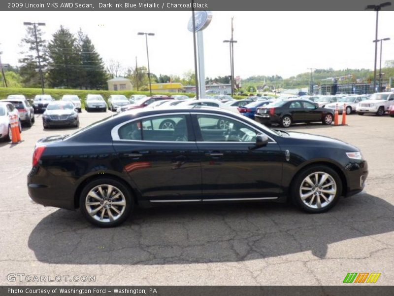 Dark Ink Blue Metallic / Charcoal Black 2009 Lincoln MKS AWD Sedan