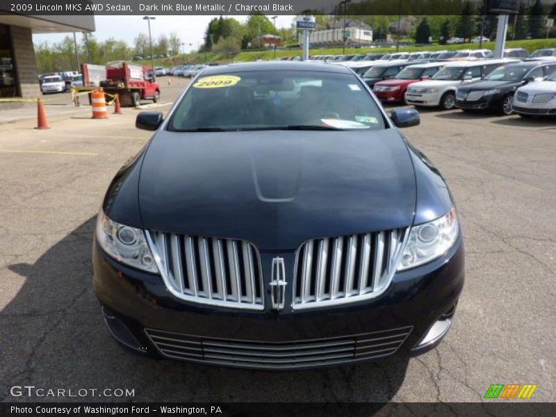 Dark Ink Blue Metallic / Charcoal Black 2009 Lincoln MKS AWD Sedan