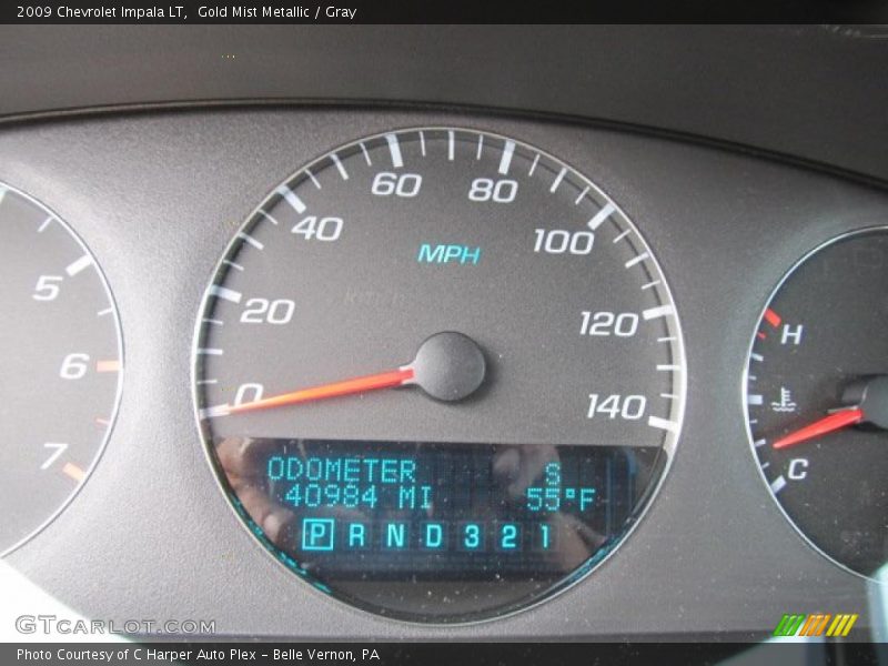 Gold Mist Metallic / Gray 2009 Chevrolet Impala LT