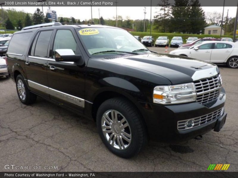 Black / Camel/Sand Piping 2008 Lincoln Navigator L Elite 4x4