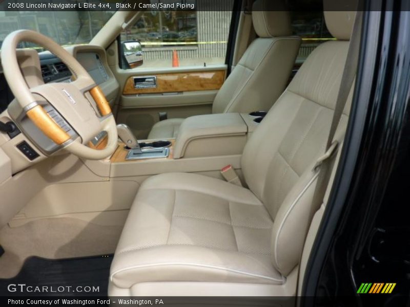  2008 Navigator L Elite 4x4 Camel/Sand Piping Interior