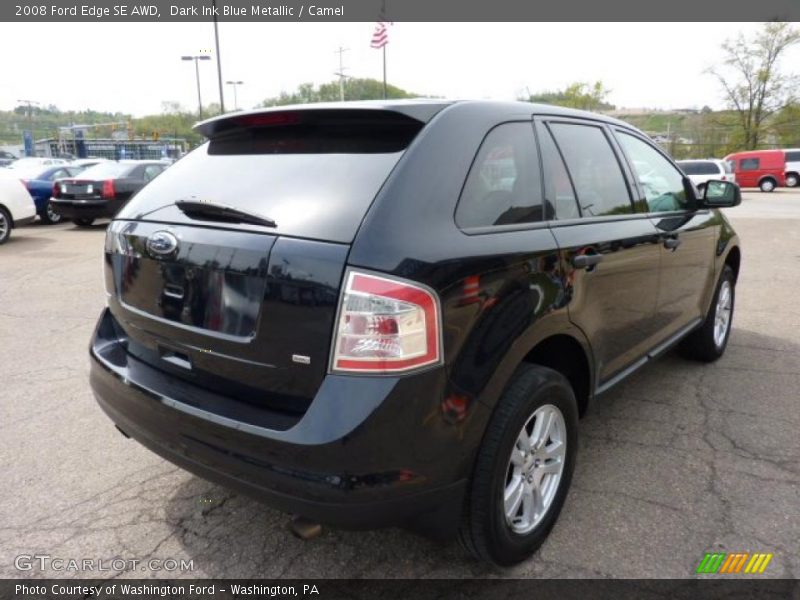 Dark Ink Blue Metallic / Camel 2008 Ford Edge SE AWD