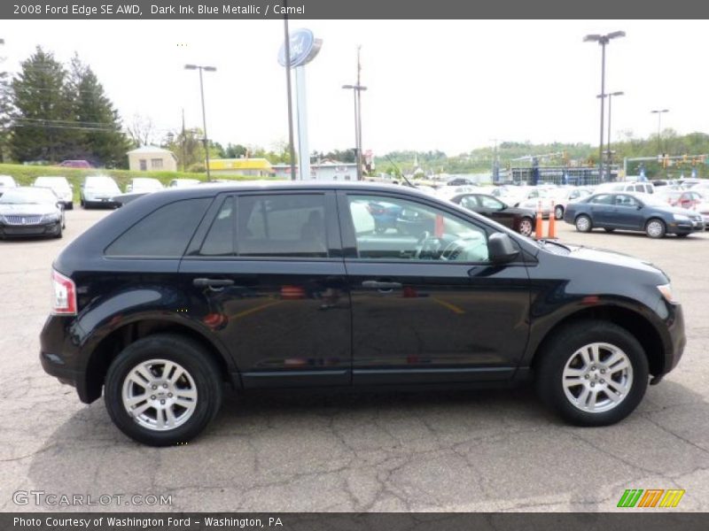 Dark Ink Blue Metallic / Camel 2008 Ford Edge SE AWD