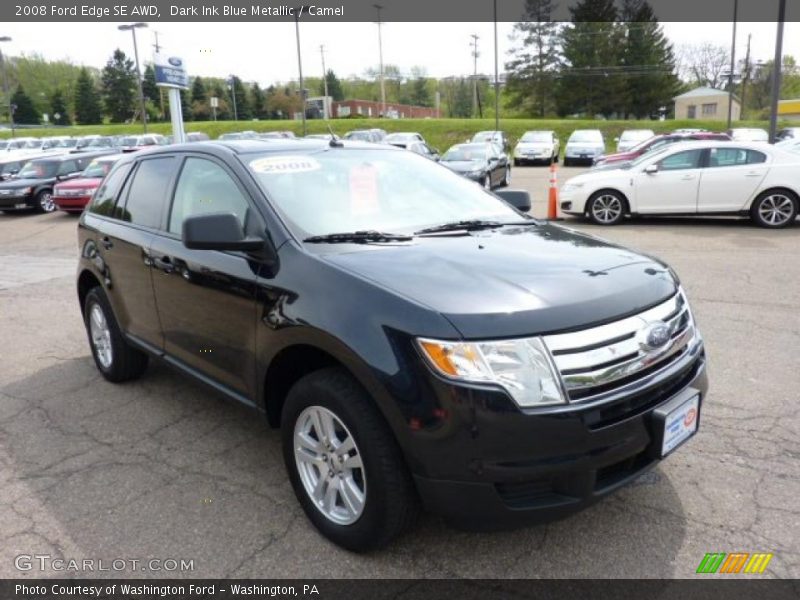 Dark Ink Blue Metallic / Camel 2008 Ford Edge SE AWD