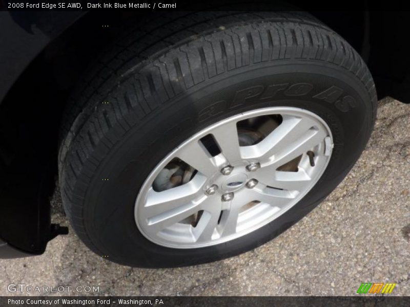 Dark Ink Blue Metallic / Camel 2008 Ford Edge SE AWD