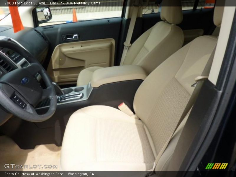 Dark Ink Blue Metallic / Camel 2008 Ford Edge SE AWD