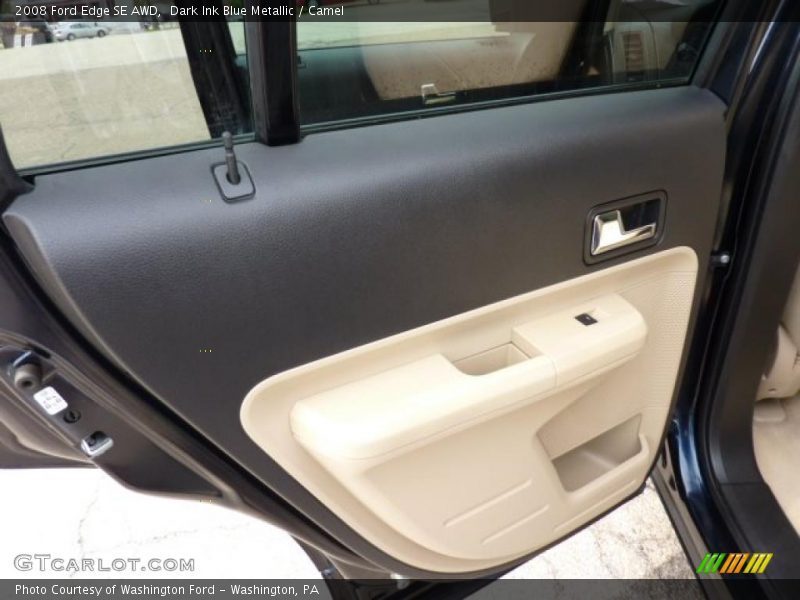 Dark Ink Blue Metallic / Camel 2008 Ford Edge SE AWD