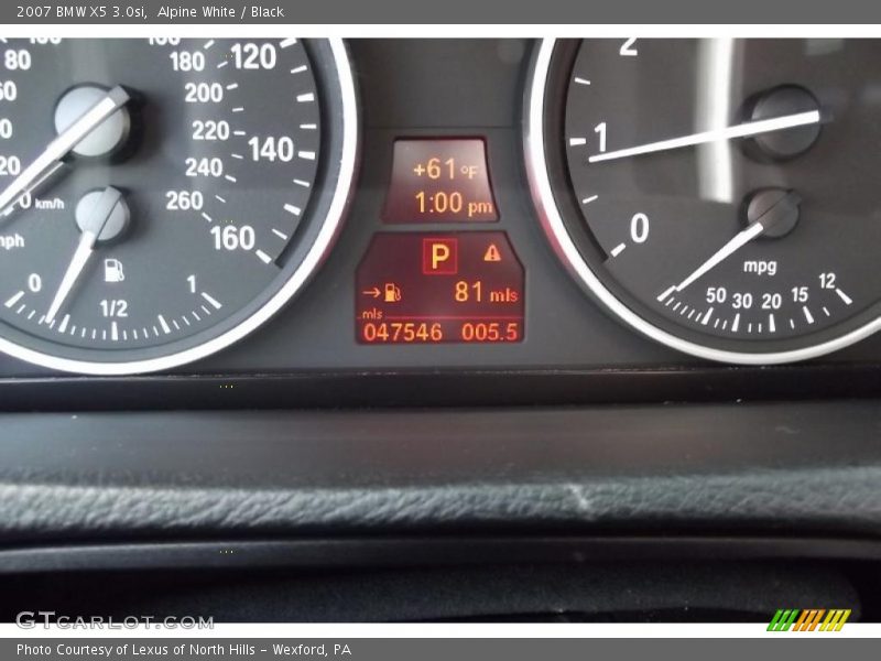 Alpine White / Black 2007 BMW X5 3.0si