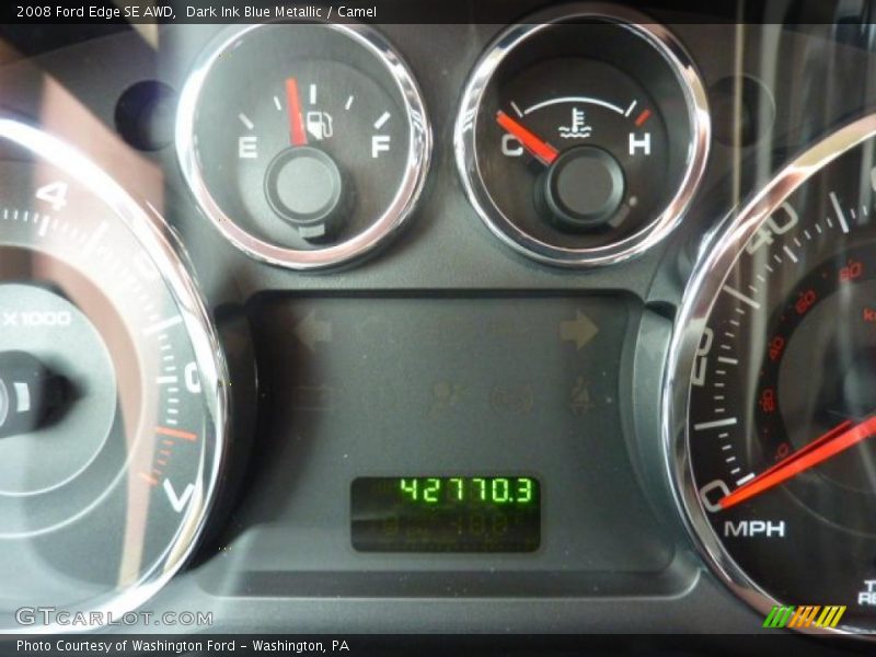 Dark Ink Blue Metallic / Camel 2008 Ford Edge SE AWD