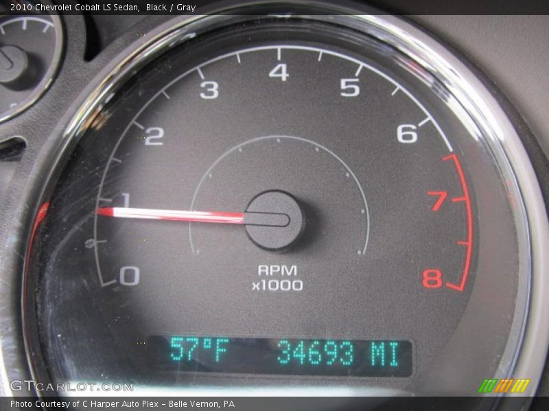 Black / Gray 2010 Chevrolet Cobalt LS Sedan