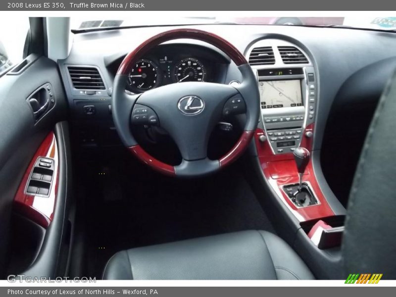 Truffle Brown Mica / Black 2008 Lexus ES 350
