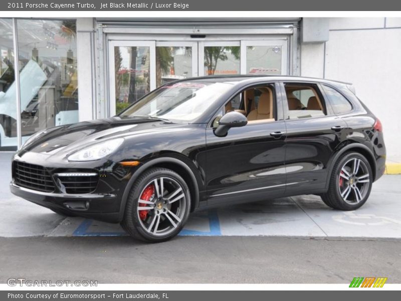 Jet Black Metallic / Luxor Beige 2011 Porsche Cayenne Turbo