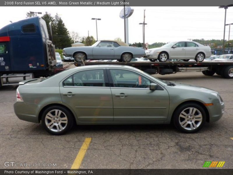 Moss Green Metallic / Medium Light Stone 2008 Ford Fusion SEL V6 AWD