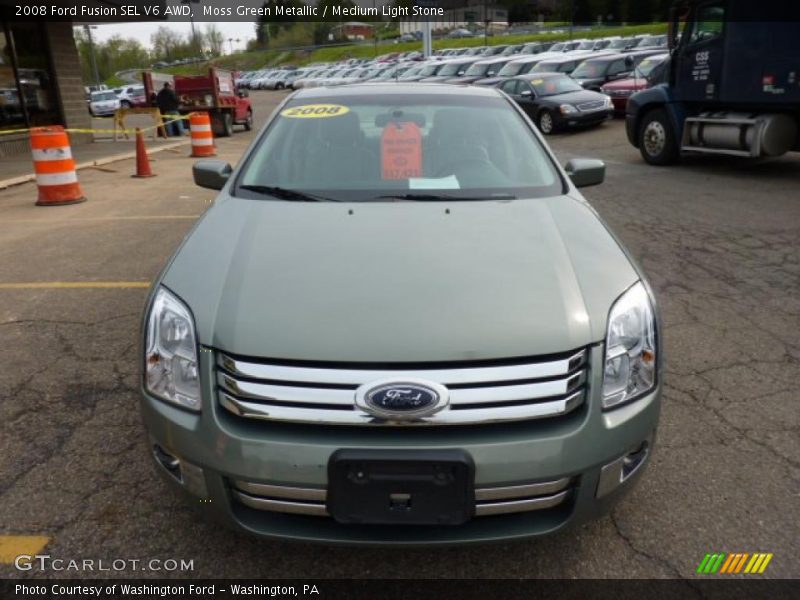 Moss Green Metallic / Medium Light Stone 2008 Ford Fusion SEL V6 AWD