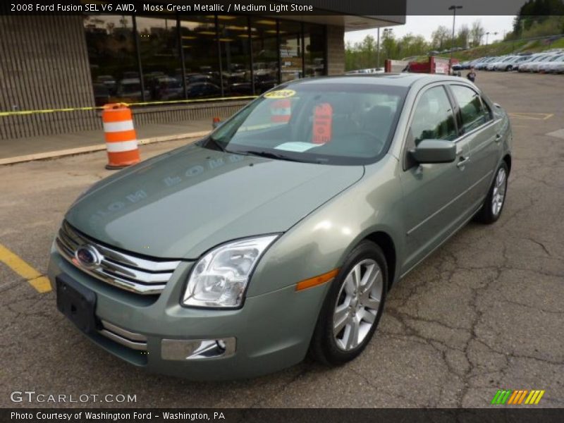 Moss Green Metallic / Medium Light Stone 2008 Ford Fusion SEL V6 AWD