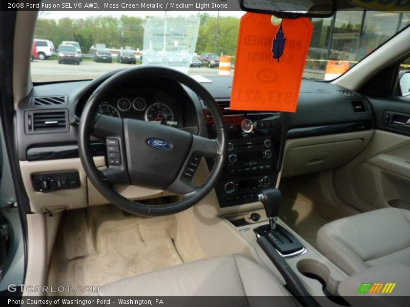Moss Green Metallic / Medium Light Stone 2008 Ford Fusion SEL V6 AWD