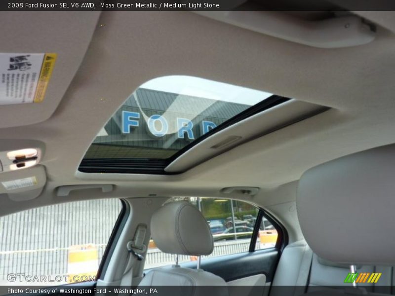 Moss Green Metallic / Medium Light Stone 2008 Ford Fusion SEL V6 AWD