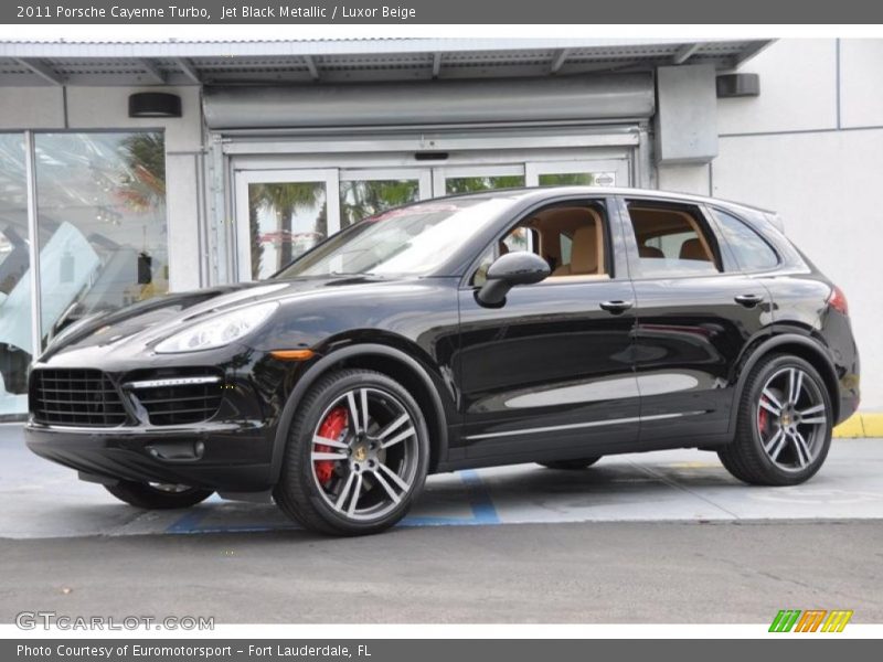 Jet Black Metallic / Luxor Beige 2011 Porsche Cayenne Turbo